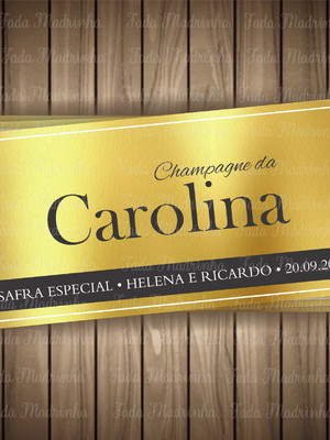 Rótulo para mini champagne