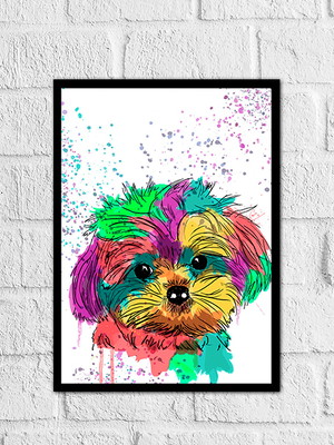 Placa decorativa cachorro em mdf 20x30