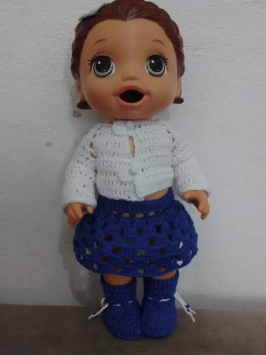 Roupinha para baby alive de 30cm em croche inverno3