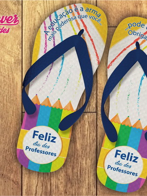 Chinelo personalizado dia dos professores