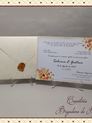 Convite de casamento - girassol
