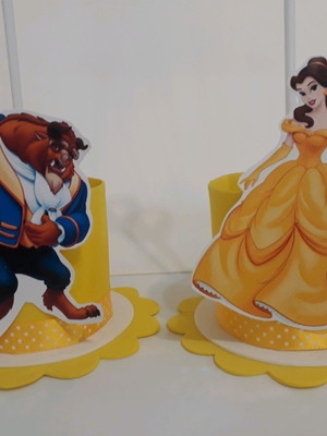 10 centros de mesa a bela e a fera