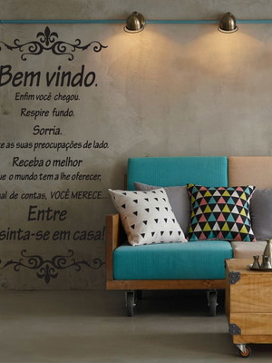 Adesivo decorativo bem vindo