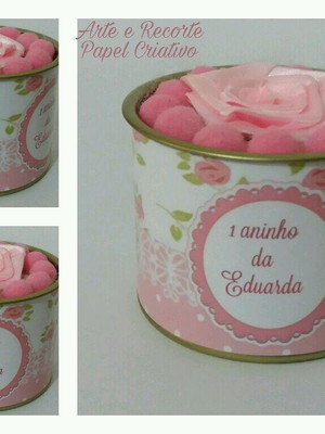 Lata com rotulo personalizado
