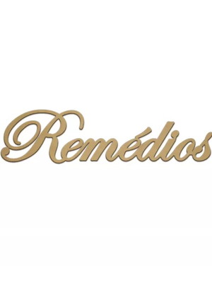 Aplique palavra mdf cru - remédios