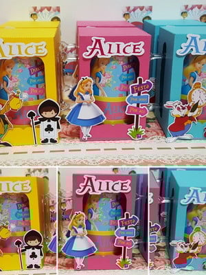 Caneca com caixa alice no país das maravilhas