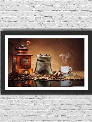 Quadro café com moldura