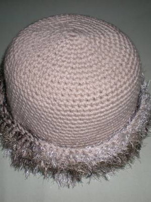 Gorro de crochê em lã