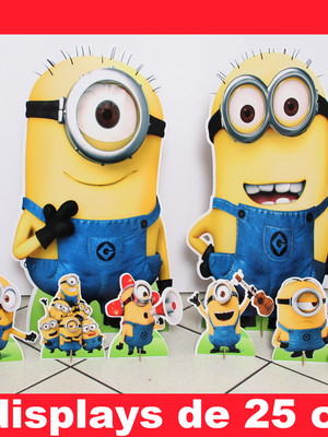 Totem de chão minions e displays de mesa