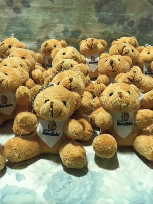 Urso com lencinho personalizado 60 unid