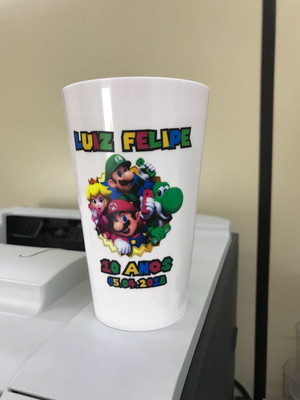 Copo twister 500ml personalizado s/tampa super mario