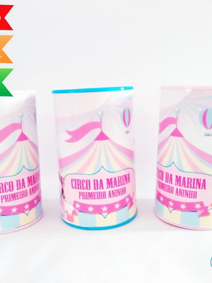 Cofrinho circo rosa