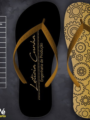 Chinelo personalizado engenharia de produção