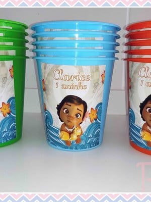 Baldinho de pipoca moana baby