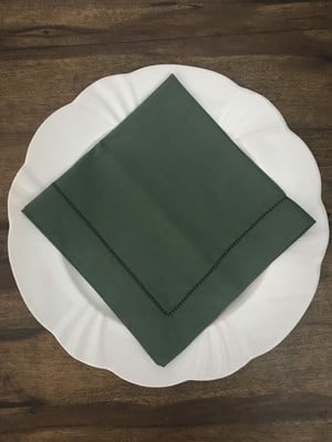 Guardanapo de percal verde oliva n:25