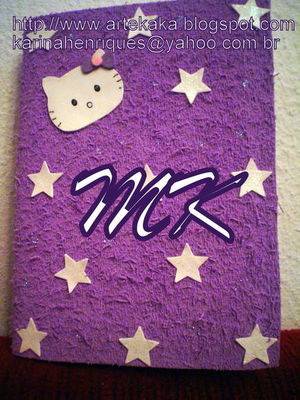 Caderno decorado