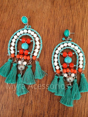 Brinco ariana turquesa