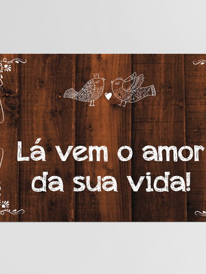 Plaquinha de casamento