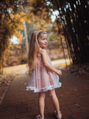 Vestido fadinha flores