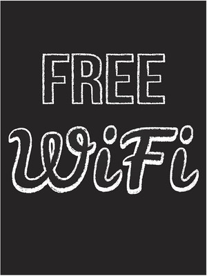 Quadro decorativo free wifi
