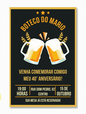 Convite digital- boteco