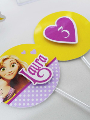 Topper enrolados rapunzel