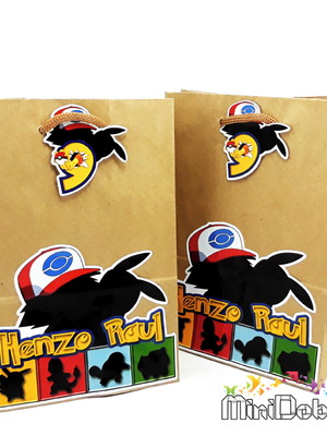 Sacola kraft personalizada pokemon go