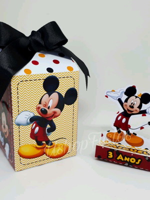 Kit caixa milk e porta bis duplo mickey.