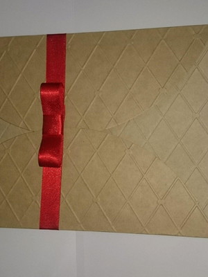 Envelope para convite com laço - papel craft