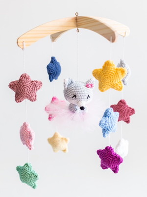 Móbile raposa e estrelas - montessoriano