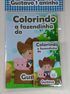 Revista para colorir 10x14 - fazendinha