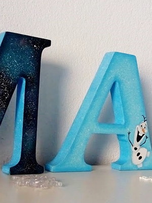 Letras decorativas frozen