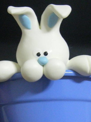 Cachepot coelhinho para ovos de páscoa!!