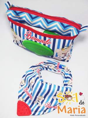 Kit necessaire do bebê e babador personalizado