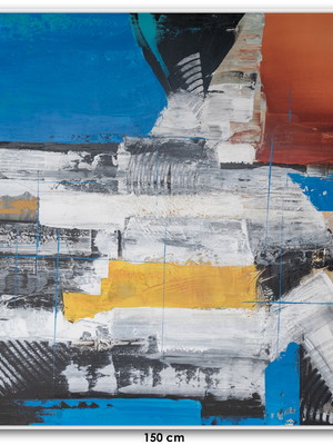 Tela abstrata em óleo 150 cm x 100 cm (somente a tela)