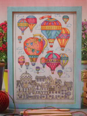 Quadro bordado ponto cruz