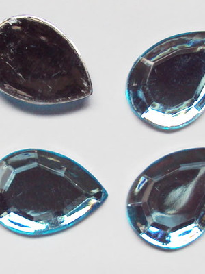 Chaton gota 18 mm x 25 mm azul aqua pacote com 10 peças