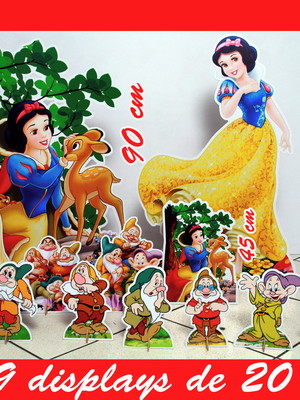Kit totem branca de neve chão e displays de mesa
