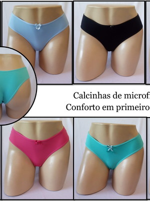 Calcinhas de microfibra kit com 10 unidades