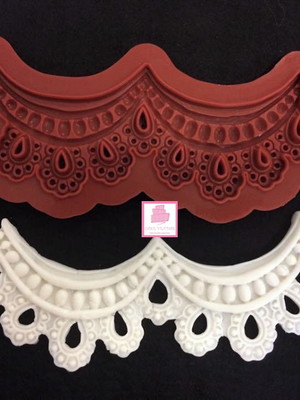 Molde silicone bordado 5 pontas