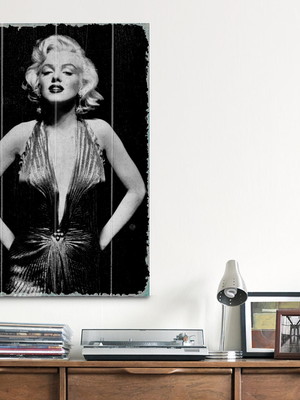 Quadro decorativo grande marilyn p&b