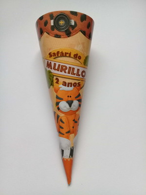 Cone tradicional personalizado safári\escolha o tema