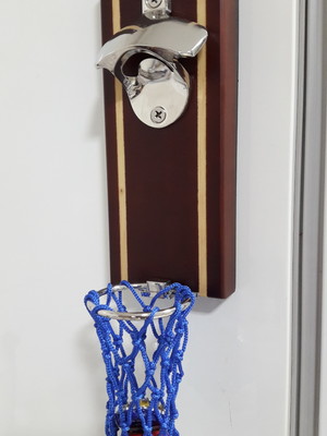 Abridor de garrafas parede/geladeira cesta de basquete imã