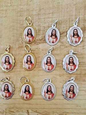 Medalhinhas bem-casado - sagrado coração de jesus