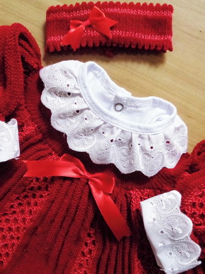 Vestido com calça e tiara + body golinha bordado ingles