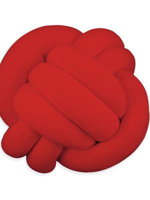 Almofada de nó escandinavo vermelho