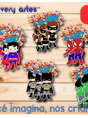 Aplique tubete super herois