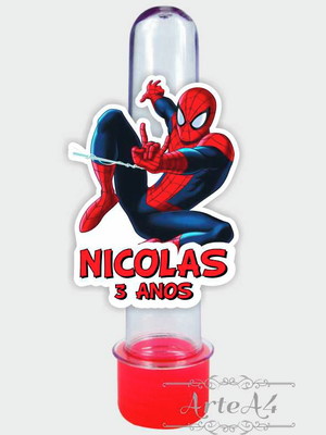 Aplique para tubete lembrancinha homem aranha