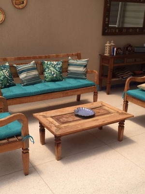 Almofada impermeável futon para banco de madeira