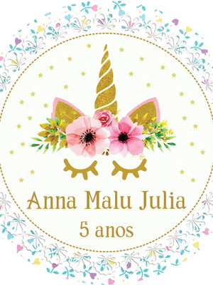 Toppers para doces 7cm kit com 25 unidades